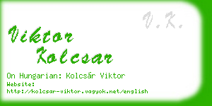 viktor kolcsar business card